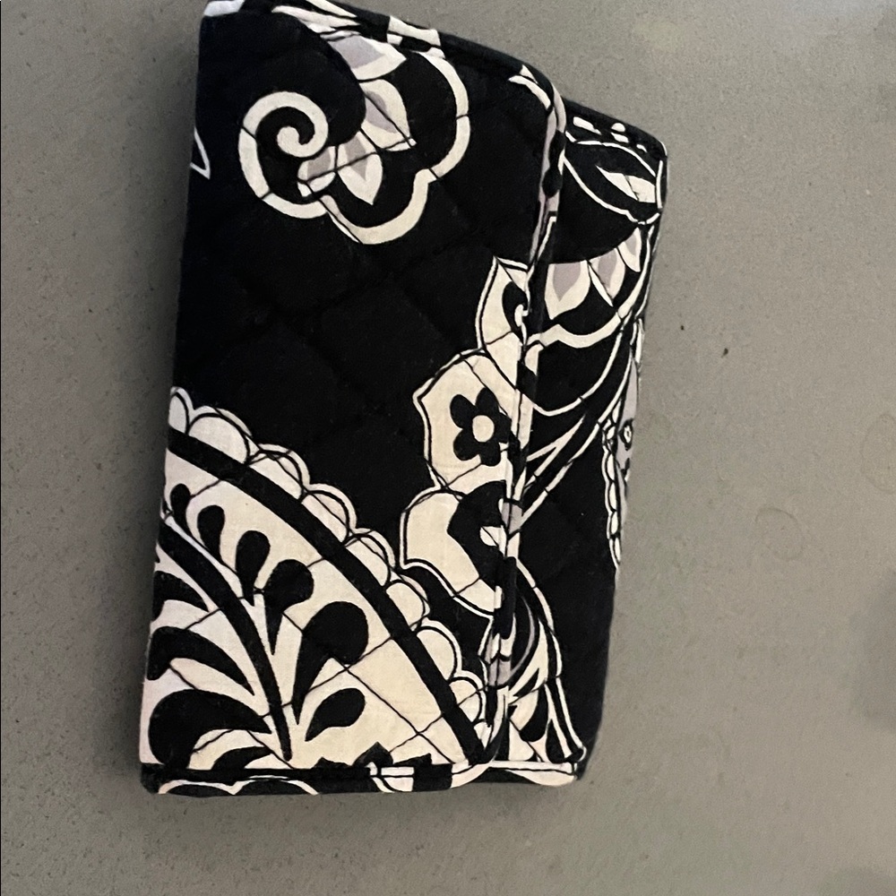 Vera Bradley Black and White Floral Quilted Wallet